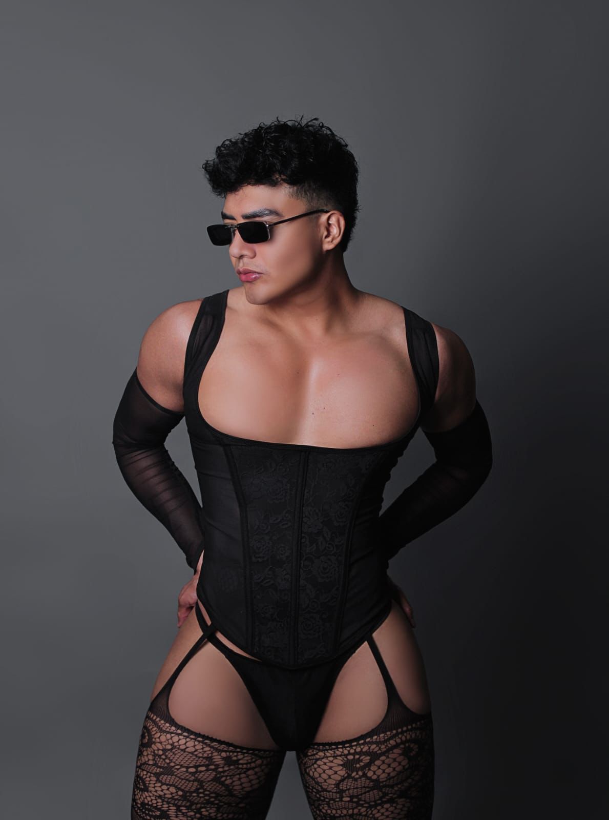 Athena All Black Corset Viced MAN